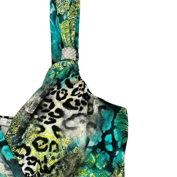 LaBelle Multi Print Fit and Flare Dress (M) - Picture 3 of 11